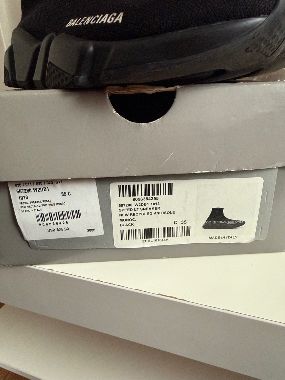 Balenciaga Black Sock-Style Speed Trainer Sneakers - Picture 3 of 7